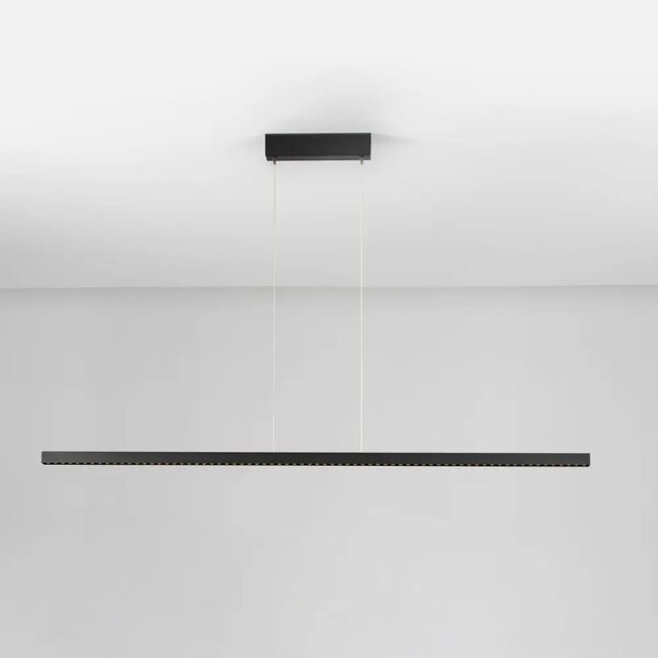 Nova Luce Černé kovové závěsné LED světlo Deos 159 cm