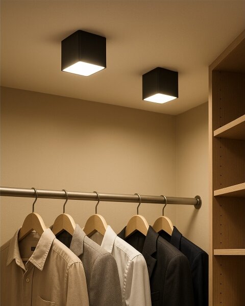 LED Bodové svítidlo LED/5W/230V 3000/4000/6400K 7,5x7,5 cm černá