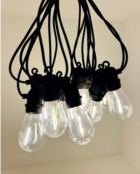 LED Venkovní dekorační řetěz 10xLED/0,36W/230V 8 m IP44 černá