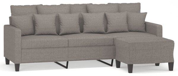 3místná pohovka s podnožkou taupe 180 cm textil 3201096