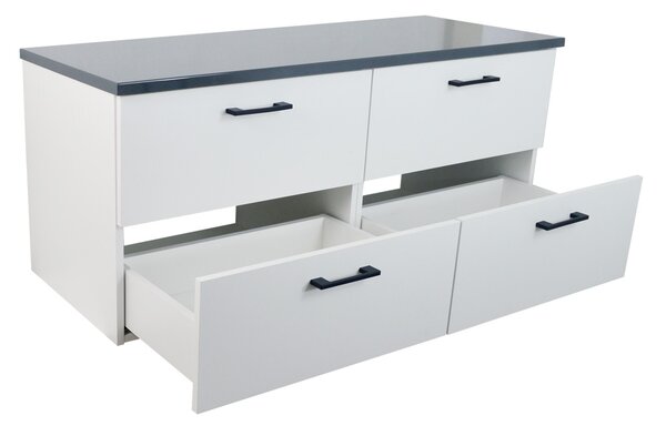 Comodo Koupelnová skříňka pod deskové umyvadlo Agria NEW W 120-HD - bílá/antracit