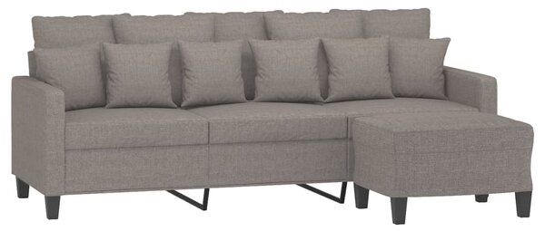 3místná pohovka s podnožkou taupe 180 cm textil 3201096