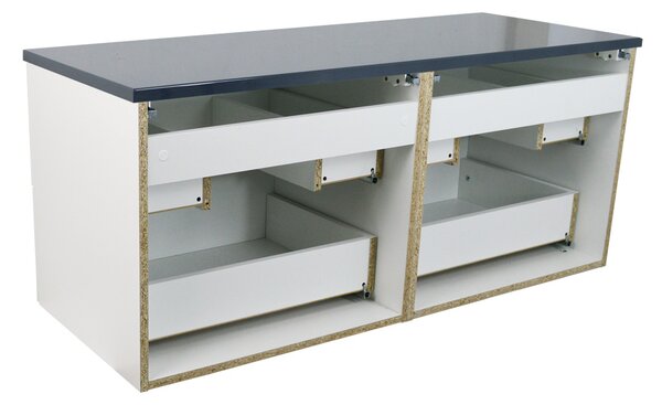 Comodo Koupelnová skříňka pod deskové umyvadlo Agria NEW W 120-HD - bílá/antracit