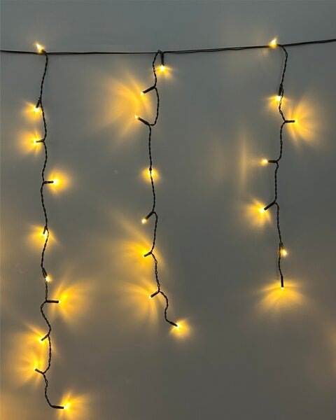 LED venkovní řetěz 200xLED/230V 7,6 m IP44 černá