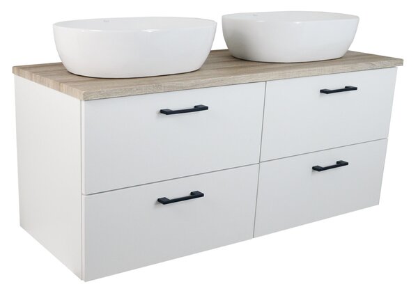 Comodo Koupelnová skříňka pod deskové umyvadlo Agria NEW W 120-HD - bílá/dub sonoma