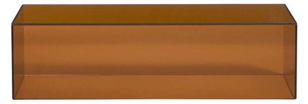 Kave Home Hnědý skleněný konferenční stolek Orlia 110 x 50 cm