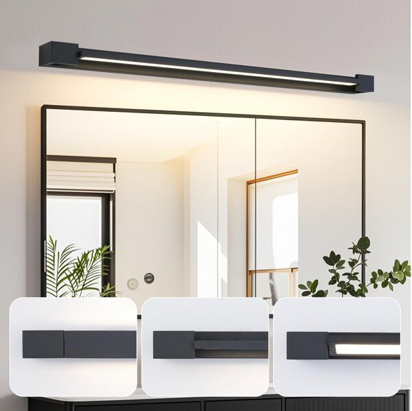 Brilagi-LED Koupelnové osvětlení zrcadla AQUA LINE LED/24W/230V 90 cm IP44 černá