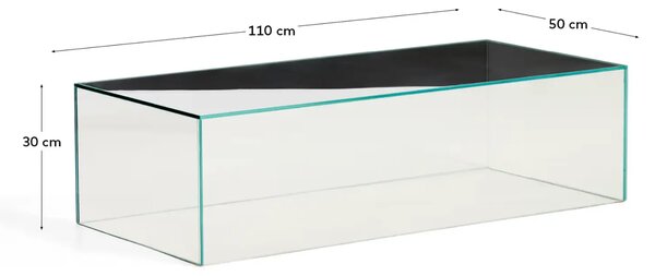 Kave Home Skleněný konferenční stolek Orlia 110 x 50 cm
