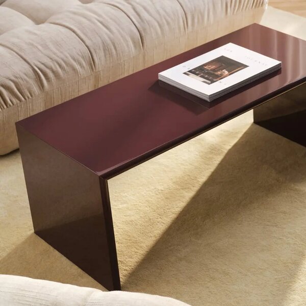 Jotex Tmavě červený konferenční stolek OIA 100 x 44 cm