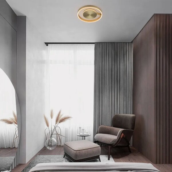 Nova Luce Zlaté kovové stropní LED světlo Siena 40 cm