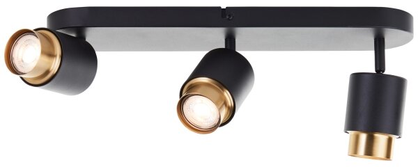 Brilliant - LED Bodové svítidlo COVELO 3xGU10/5W/230V černá/zlatá