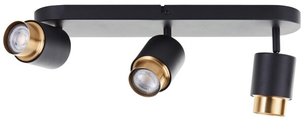 Brilliant - LED Bodové svítidlo COVELO 3xGU10/5W/230V černá/zlatá