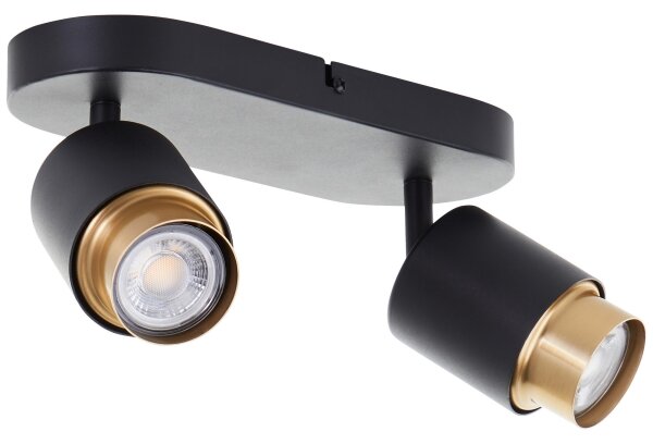 Brilliant - LED Bodové svítidlo COVELO 2xGU10/5W/230V černá/zlatá