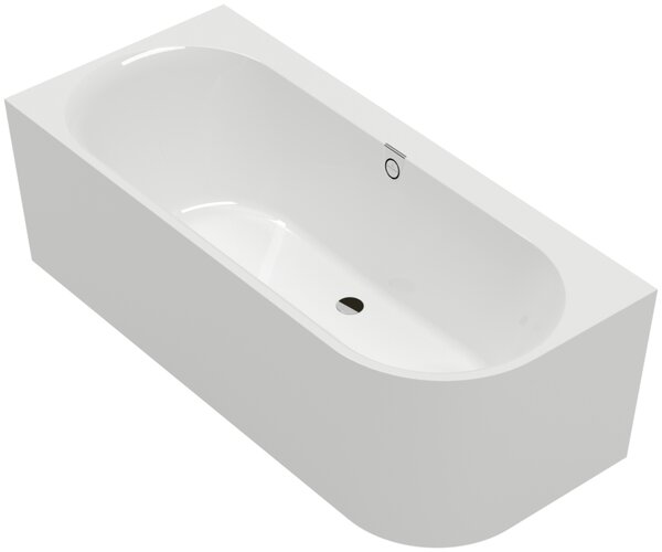 Villeroy & Boch Oberon 2.1 - Vana pro instalaci ke stěně 1800x800 mm, levé provedení, alpská bílá UBQ180OBN9CL00VD01