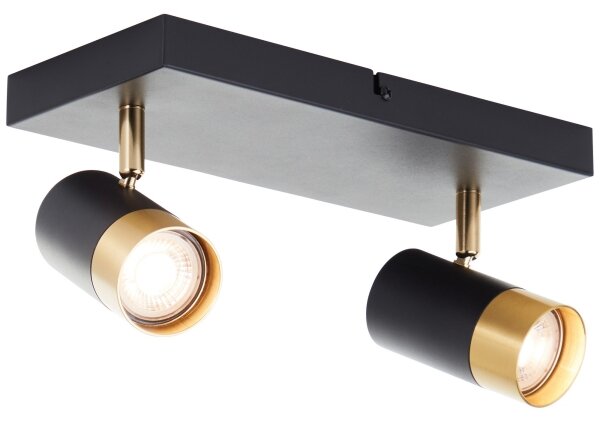 Brilliant - LED Bodové svítidlo VIGOLO 2xGU10/5W/230V černá/zlatá
