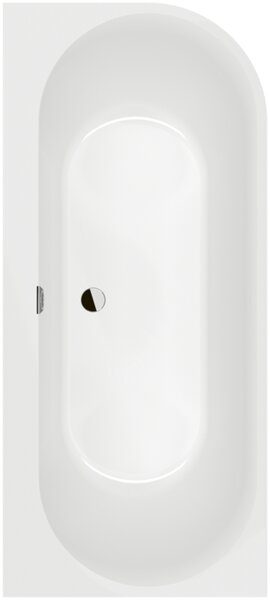 Villeroy & Boch Oberon 2.1 - Vana pro instalaci ke stěně 1800x800 mm, levé provedení, alpská bílá UBQ180OBN9CL00VD01