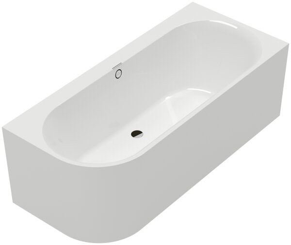Villeroy & Boch Oberon 2.1 - Vana pro instalaci ke stěně 1800x800 mm, pravé provedení, alpská bílá UBQ180OBN9CR00VD01
