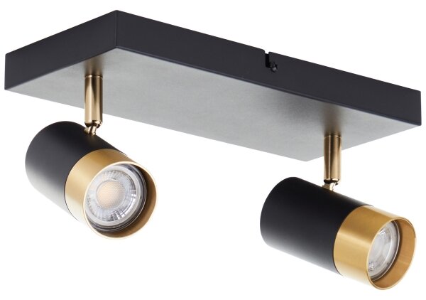 Brilliant - LED Bodové svítidlo VIGOLO 2xGU10/5W/230V černá/zlatá