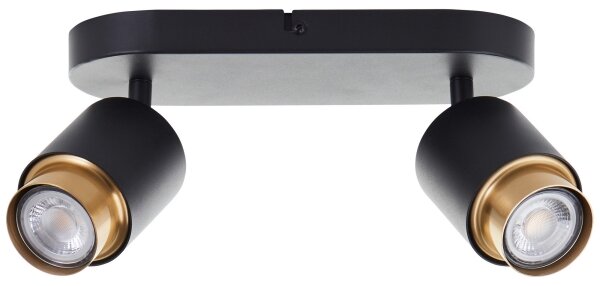 Brilliant - LED Bodové svítidlo COVELO 2xGU10/5W/230V černá/zlatá