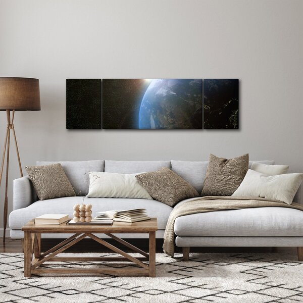 Obraz země z vesmíru (170x50 cm)