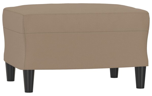 Křeslo s podnožkou cappuccino 60 cm umělá kůže 3201121