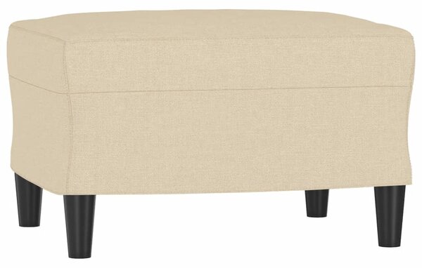 Křeslo s podnožkou krémové 60 cm textil 3201129