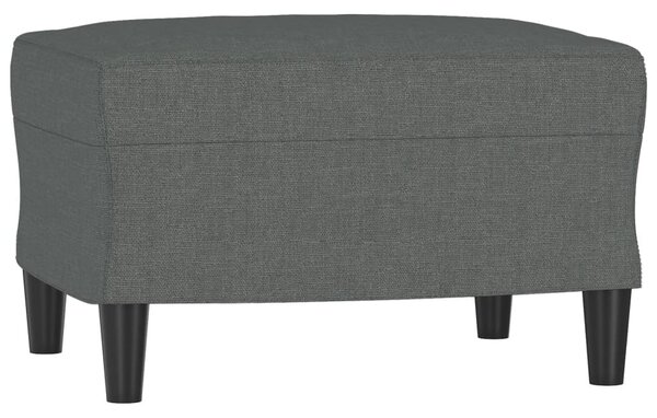 Křeslo s podnožkou tmavě šedé 60 cm textil 3201128