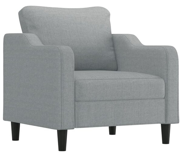Křeslo s podnožkou světle šedé 60 cm textil 3201127