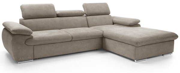 Sedací souprava COOL | 281x191 cm | rozkládací + úložný prostor | PRAVÁ | lounge 03 šedobéžová