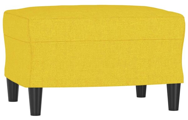 Křeslo s podnožkou světle žluté 60 cm textil 3201132