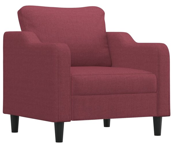 Křeslo s podnožkou vínové 60 cm textil 3201133
