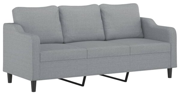 4dílná sedací souprava s poduškami světle šedá textil 3201778