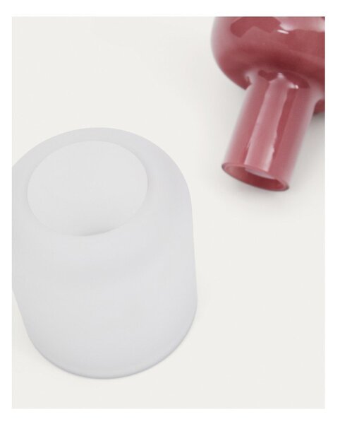 Růžová skleněná váza (výška 19 cm) Kelse – Kave Home