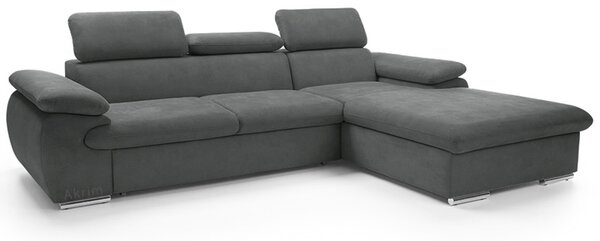 Sedací souprava COOL | 281x191 cm | rozkládací + úložný prostor | PRAVÁ | lounge 21 tmavě šedá