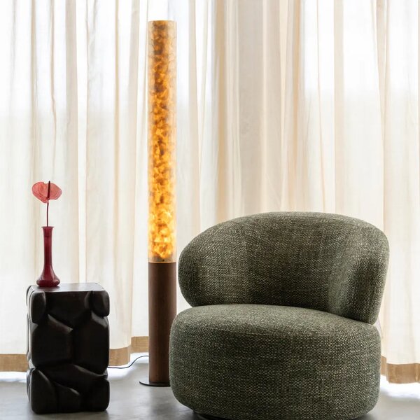 Dutchbone Béžová stojací lampa BEAM 150 cm