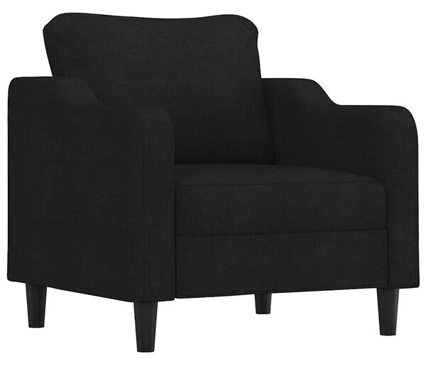 Křeslo s podnožkou černé 60 cm textil 3201131