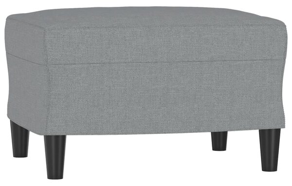 3místná pohovka s podnožkou světle šedá 180 cm textil 3201135