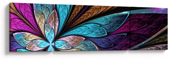 Obraz - Abstrakce, květina (170x50 cm)