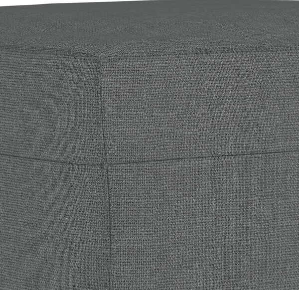 Křeslo s podnožkou tmavě šedé 60 cm textil 3201144