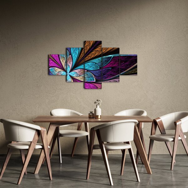 Obraz - Abstrakce, květina (125x70 cm)