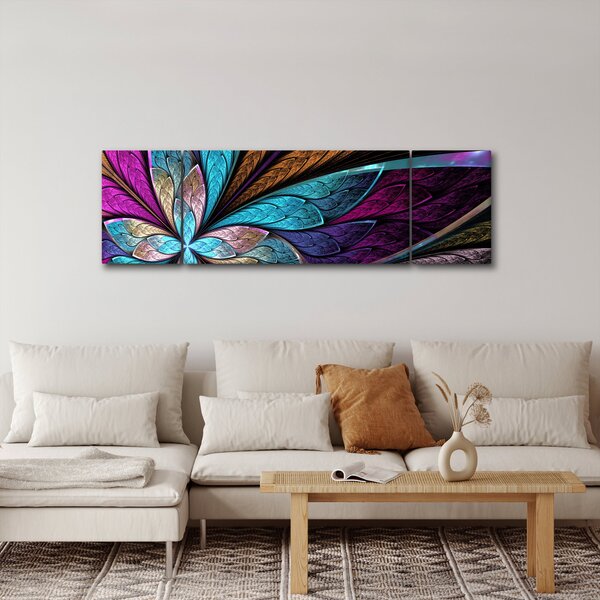 Obraz - Abstrakce, květina (170x50 cm)