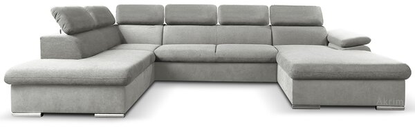 Sedací souprava COOL II | 220x343x191 cm | rozkládací + 2x úložný prostor | PRAVÁ | lounge 18 světle šedá