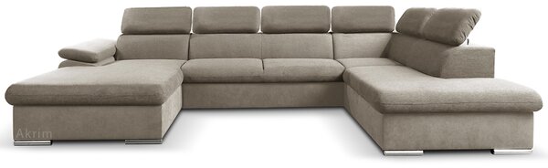 Sedací souprava COOL II | 191x343x220 cm | rozkládací + 2x úložný prostor | LEVÁ | lounge 03 šedobéžová