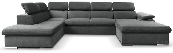 Sedací souprava COOL II | 220x343x191 cm | rozkládací + 2x úložný prostor | PRAVÁ | lounge 21 tmavě šedá