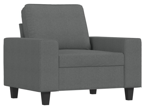 Křeslo s podnožkou tmavě šedé 60 cm textil 3201144