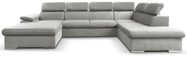 Sedací souprava COOL II | 191x343x220 cm | rozkládací + 2x úložný prostor | LEVÁ | lounge 18 světle šedá