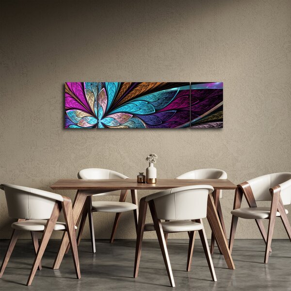 Obraz - Abstrakce, květina (170x50 cm)