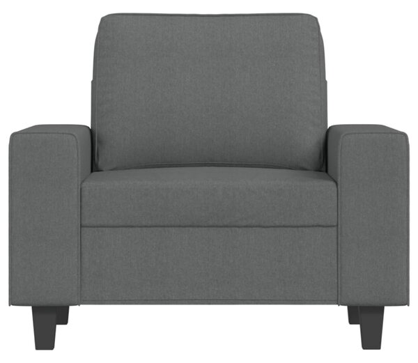 Křeslo s podnožkou tmavě šedé 60 cm textil 3201144