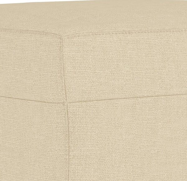 Křeslo s podnožkou krémové 60 cm textil 3201145