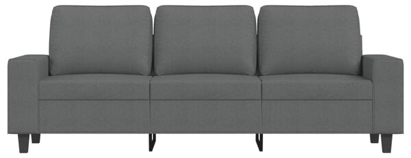 3místná pohovka s podnožkou tmavě šedá 180 cm textil 3201152